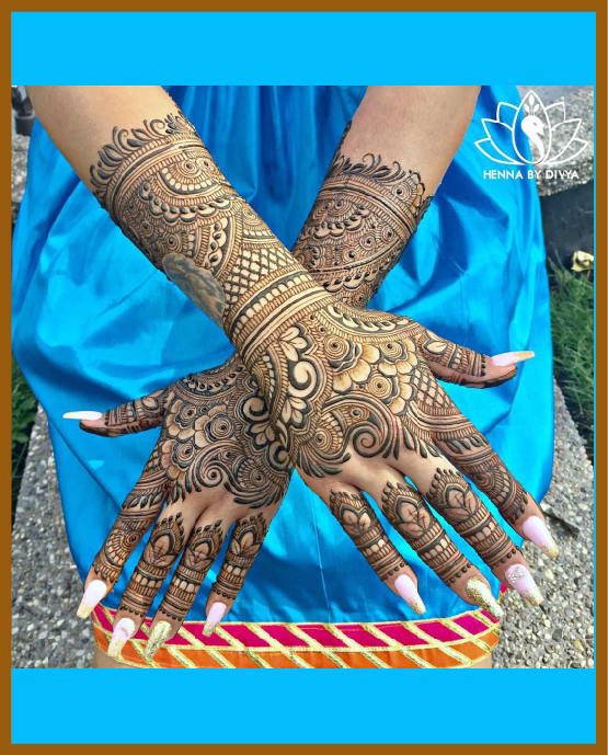 Floral Fusion Stylish Back Hand Mehndi For Parties